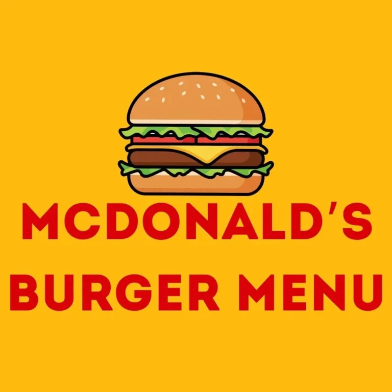 McDonald’s Burger Menu